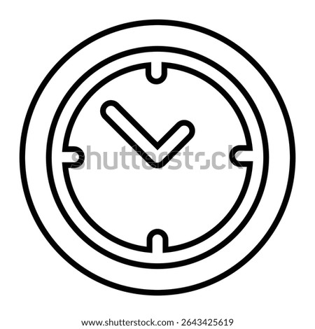 clock set line icon design. clock set thin black outline symbol vector illustration. editable stroke icon on transparent background.