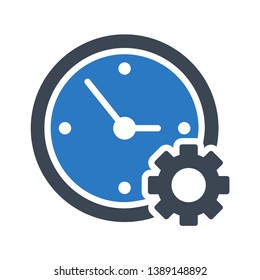 clock setting glyph double color icon