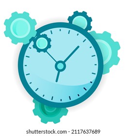 Clock setting vector with png transparent background