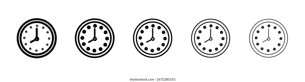 Clock seven icon for mobile concept and web design.
