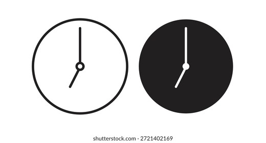 Uhr sieben Symbol für Vorlage. Vektorgrafik-Symbolsatz