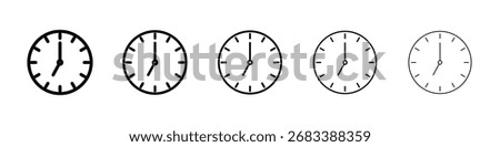 Clock seven icon Vector Art Illustration