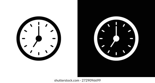 Uhr sieben Symbol, Vektorgrafik. gefülltes Vektorzeichen, Symbolgrafik.