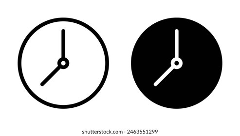 Clock seven vector icon set. 7 am vector symbol. 7pm time sign suitable for apps and websites UI designs.
