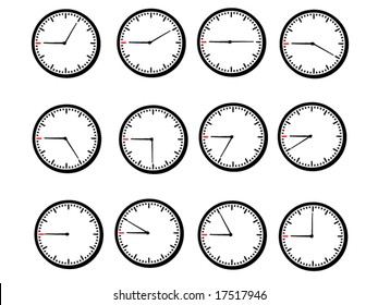 clock show hour nine
