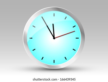 Clock showing five to twelve