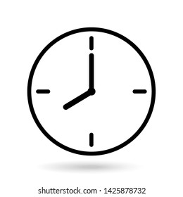 clock showing hours hours isolated white background vector