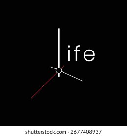 Reloj que muestra el ciclo de vida - Diseño de reloj de pared