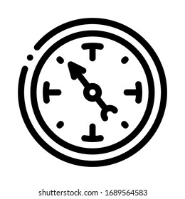clock shows time icon vector. clock shows time sign. isolated contour symbol illustration