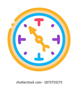 clock shows time icon vector. clock shows time sign. color symbol illustration