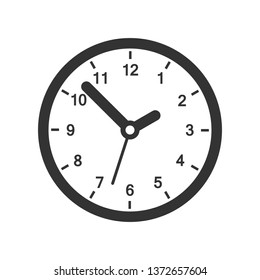Clock sign icon in flat style. Time management vector illustration on white isolated background. Timer business concept.