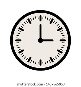 Clock sign icon in flat style. Timer business concept. Time management vector illustration