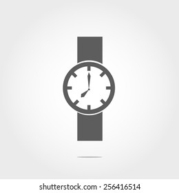 clock sign icon on white background