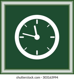 Clock sign icon, vector illustration. Flat design style