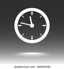 Clock sign icon, vector illustration. Flat design style