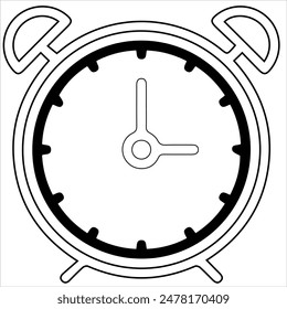 Clock sign with isolated vector