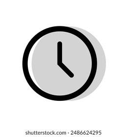 Señal de reloj sobre fondo blanco