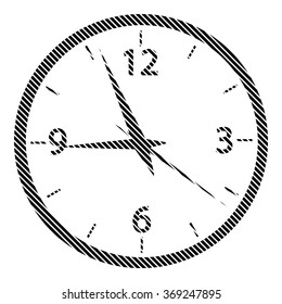 Clock sign on white background. Vector illustration.
