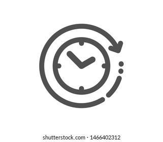 Clock sign. Time change icon. Watch symbol. Classic flat style. Simple time change icon. Vector