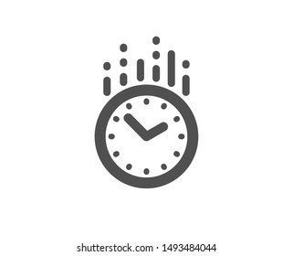Clock sign. Time management icon. Watch symbol. Classic flat style. Simple time icon. Vector