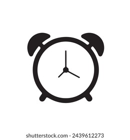 Clock silhouette. clock vector illustration. clock icon in trendy flat style isolated on white background.