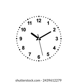 Clock silhouette. clock vector illustration. clock icon in trendy flat style isolated on white background.