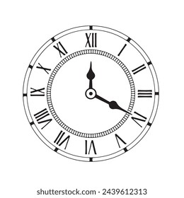 Clock silhouette. clock vector illustration. clock icon in trendy flat style isolated on white background.