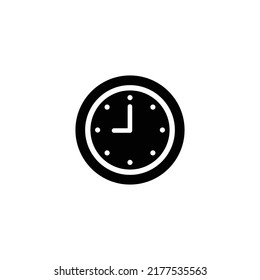 Clock simple flat icon vector