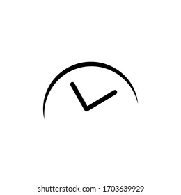 clock simple icon flat style vector template