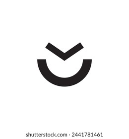 clock simple icon logo design.