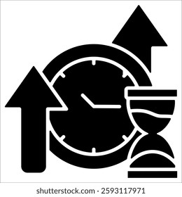 Clock Simple Icon Vector Illustration Concept