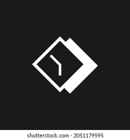 Clock Simple Logo With Minimalist Style and modern