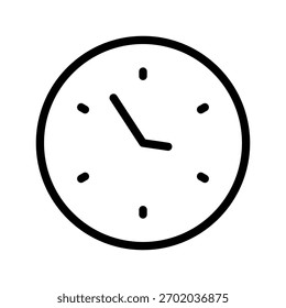 Clock Simple Professional Line Icon Pack With Modern Minimalist Style, Unique Editable Designs, and High-Quality Symbols for Easy Time Management
