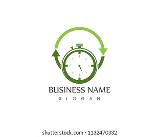 Clock sirculation icon logo template