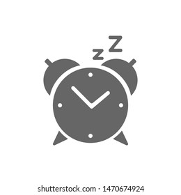 Clock Sleep Icon,  alarm clock, vector design