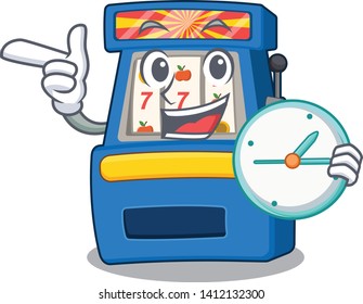 With clock slot machine isolated in the character