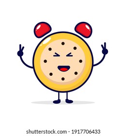 Clock smile cute character illustration