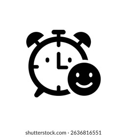 Clock with Smile Representing Self-Time and Personal Care