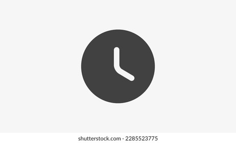 Clock solid icon on white background