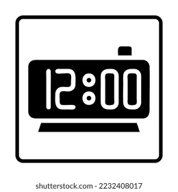 Clock solid Icon. Social media sign icons. Vector illustration isolated for graphic, web design, apps and websites