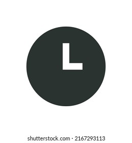 Clock solid icon. Working hours glyph vector symbol.