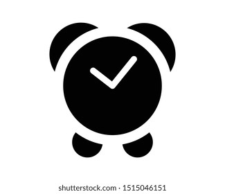 Clock Solid Style Icon Vector Illustration - Vector - EPS 10