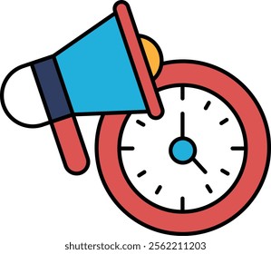 A clock with a speaker on top of it