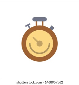 Clock, Sports, Stopwatch, Time  Flat Color Icon. Vector icon banner Template. Vector Icon Template background