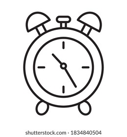 Clock sticker and line style icon design, Time tool watch second deadline measure countdown and object theme Vector illustration