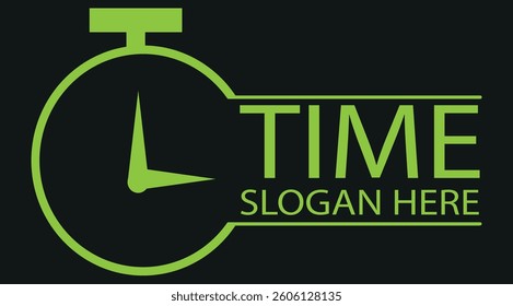 Clock stopwatch barometer pressure gauge time measurement vector logo design