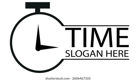 Clock stopwatch barometer pressure gauge time measurement vector logo design