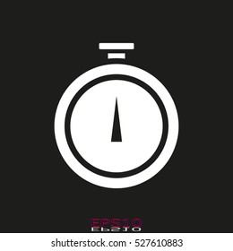clock, stopwatch, compass, vector icon, eps10