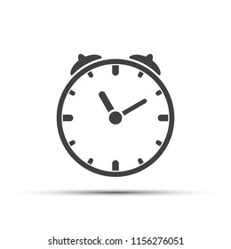 Clock and stopwatch icon on white