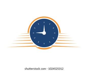 clock stopwatch watch barometer pressure gauge time measurement vector logo design